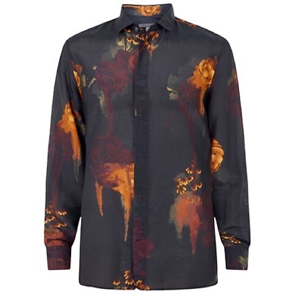 *SOLD* John Varvatos Rodney Long-Sleeve Button Shirt Sz M - Picture 1 of 6